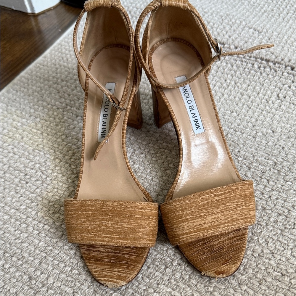 Manolo Blahnik Brown Heeled Sandals